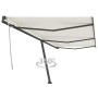 Toldo de pie retráctil manual crema 600x300 cm en Toldos | Comprar online en Foru.es