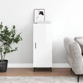 Aparador de madera contrachapada blanco brillante 34,5x34x90 cm de vidaXL, Aparadores - Ref: Foro24-828558, Precio: 67,51 €, ...