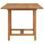 Mesa de jardín extensible madera maciza teca (110-160)x80x75cm en Mesas de jardín | Comprar online en Foru.es