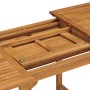 Mesa de jardín extensible madera maciza teca (110-160)x80x75cm en Mesas de jardín | Comprar online en Foru.es