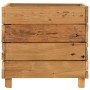 Arriate elevado madera de teca reciclada y acero 50x40x38 cm en Macetas y jardineras | Comprar online en Foru.es