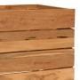 Arriate elevado madera de teca reciclada y acero 50x40x38 cm en Macetas y jardineras | Comprar online en Foru.es