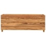 Arriate elevado madera de teca reciclada y acero 100x40x38 cm en Macetas y jardineras | Comprar online en Foru.es