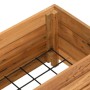 Arriate elevado madera de teca reciclada y acero 100x40x38 cm en Macetas y jardineras | Comprar online en Foru.es