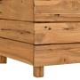 Arriate elevado madera de teca reciclada y acero 100x40x38 cm en Macetas y jardineras | Comprar online en Foru.es