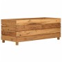 Arriate elevado madera de teca reciclada y acero 100x40x38 cm en Macetas y jardineras | Comprar online en Foru.es