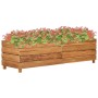 Arriate elevado madera de teca reciclada y acero 150x40x38 cm en Macetas y jardineras | Comprar online en Foru.es