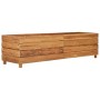 Arriate elevado madera de teca reciclada y acero 150x40x38 cm en Macetas y jardineras | Comprar online en Foru.es