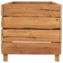 Arriate elevado madera de teca reciclada y acero 150x40x38 cm en Macetas y jardineras | Comprar online en Foru.es
