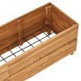 Arriate elevado madera de teca reciclada y acero 150x40x38 cm en Macetas y jardineras | Comprar online en Foru.es