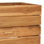 Arriate elevado madera de teca reciclada y acero 150x40x38 cm en Macetas y jardineras | Comprar online en Foru.es