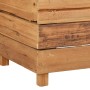 Arriate elevado madera de teca reciclada y acero 150x40x38 cm en Macetas y jardineras | Comprar online en Foru.es