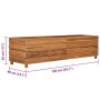 Arriate elevado madera de teca reciclada y acero 150x40x38 cm en Macetas y jardineras | Comprar online en Foru.es