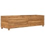 Arriate elevado madera de teca reciclada y acero 150x40x38 cm en Macetas y jardineras | Comprar online en Foru.es