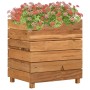 Arriate elevado madera de teca reciclada y acero 50x40x55 cm en Macetas y jardineras | Comprar online en Foru.es
