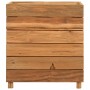 Arriate elevado madera de teca reciclada y acero 50x40x55 cm en Macetas y jardineras | Comprar online en Foru.es