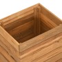 Arriate elevado madera de teca reciclada y acero 50x40x55 cm en Macetas y jardineras | Comprar online en Foru.es