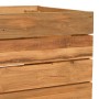 Arriate elevado madera de teca reciclada y acero 50x40x55 cm en Macetas y jardineras | Comprar online en Foru.es