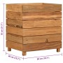 Arriate elevado madera de teca reciclada y acero 50x40x55 cm en Macetas y jardineras | Comprar online en Foru.es