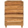 Arriate elevado madera de teca reciclada y acero 100x40x55 cm en Macetas y jardineras | Comprar online en Foru.es