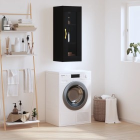 Armario de pared negro 34,5x34x90 cm de vidaXL, Aparadores - Ref: Foro24-828893, Precio: 42,29 €, Descuento: %