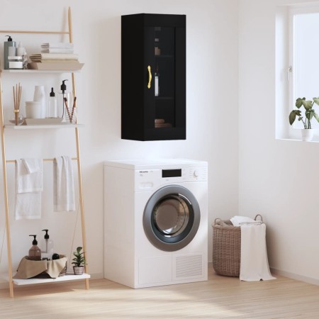 Armario de pared negro 34,5x34x90 cm de vidaXL, Aparadores - Ref: Foro24-828893, Precio: 42,29 €, Descuento: %