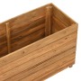 Arriate elevado madera de teca reciclada y acero 100x40x55 cm en Macetas y jardineras | Comprar online en Foru.es