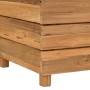 Arriate elevado madera de teca reciclada y acero 100x40x55 cm en Macetas y jardineras | Comprar online en Foru.es