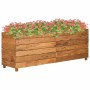 Arriate elevado madera de teca reciclada y acero 150x40x55 cm en Macetas y jardineras | Comprar online en Foru.es