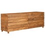Arriate elevado madera de teca reciclada y acero 150x40x55 cm en Macetas y jardineras | Comprar online en Foru.es