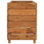 Arriate elevado madera de teca reciclada y acero 150x40x55 cm en Macetas y jardineras | Comprar online en Foru.es