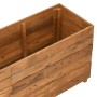 Arriate elevado madera de teca reciclada y acero 150x40x55 cm en Macetas y jardineras | Comprar online en Foru.es