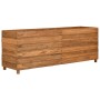 Arriate elevado madera de teca reciclada y acero 150x40x55 cm en Macetas y jardineras | Comprar online en Foru.es