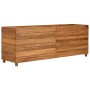 Arriate elevado madera de teca reciclada y acero 150x40x55 cm en Macetas y jardineras | Comprar online en Foru.es