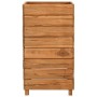 Arriate elevado madera de teca reciclada y acero 50x40x72 cm en Macetas y jardineras | Comprar online en Foru.es