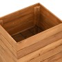 Arriate elevado madera de teca reciclada y acero 50x40x72 cm en Macetas y jardineras | Comprar online en Foru.es