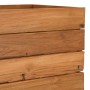 Arriate elevado madera de teca reciclada y acero 50x40x72 cm en Macetas y jardineras | Comprar online en Foru.es