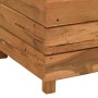 Arriate elevado madera de teca reciclada y acero 50x40x72 cm en Macetas y jardineras | Comprar online en Foru.es