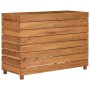 Arriate elevado madera de teca reciclada y acero 100x40x72 cm en Macetas y jardineras | Comprar online en Foru.es
