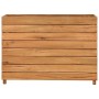 Arriate elevado madera de teca reciclada y acero 100x40x72 cm en Macetas y jardineras | Comprar online en Foru.es