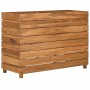 Arriate elevado madera de teca reciclada y acero 100x40x72 cm en Macetas y jardineras | Comprar online en Foru.es