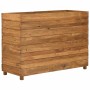 Arriate elevado madera de teca reciclada y acero 100x40x72 cm en Macetas y jardineras | Comprar online en Foru.es
