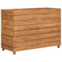 Arriate elevado madera de teca reciclada y acero 100x40x72 cm en Macetas y jardineras | Comprar online en Foru.es