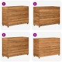 Arriate elevado madera de teca reciclada y acero 100x40x72 cm en Macetas y jardineras | Comprar online en Foru.es