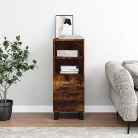 Aparador madera de ingeniería roble ahumado 34,5x34x90 cm de vidaXL, Aparadores - Ref: Foro24-828697, Precio: 56,83 €, Descue...
