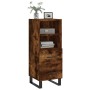 Aparador madera de ingeniería roble ahumado 34,5x34x90 cm de vidaXL, Aparadores - Ref: Foro24-828697, Precio: 56,83 €, Descue...