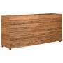 Arriate elevado madera de teca reciclada y acero 150x40x72 cm en Macetas y jardineras | Comprar online en Foru.es