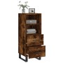 Aparador madera de ingeniería roble ahumado 34,5x34x90 cm de vidaXL, Aparadores - Ref: Foro24-828697, Precio: 56,83 €, Descue...