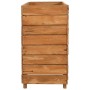 Arriate elevado madera de teca reciclada y acero 150x40x72 cm en Macetas y jardineras | Comprar online en Foru.es