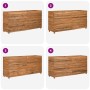 Arriate elevado madera de teca reciclada y acero 150x40x72 cm en Macetas y jardineras | Comprar online en Foru.es